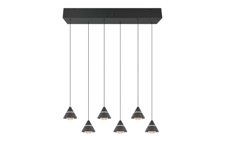Trio Lighting Trio ROMEO pendant light | black | Ø 75 cm | IP20 | 200 cm