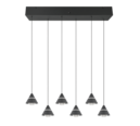 Trio Lighting Trio ROMEO hanglamp | LED | mat zwart | Ø 10 cm | IP20 | 6x 7W | 700 lm | 2300+3000+4000K | niet dimbaar