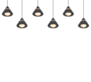 Trio Lighting Trio ROMEO pendant light | black | Ø 75 cm | IP20 | 200 cm