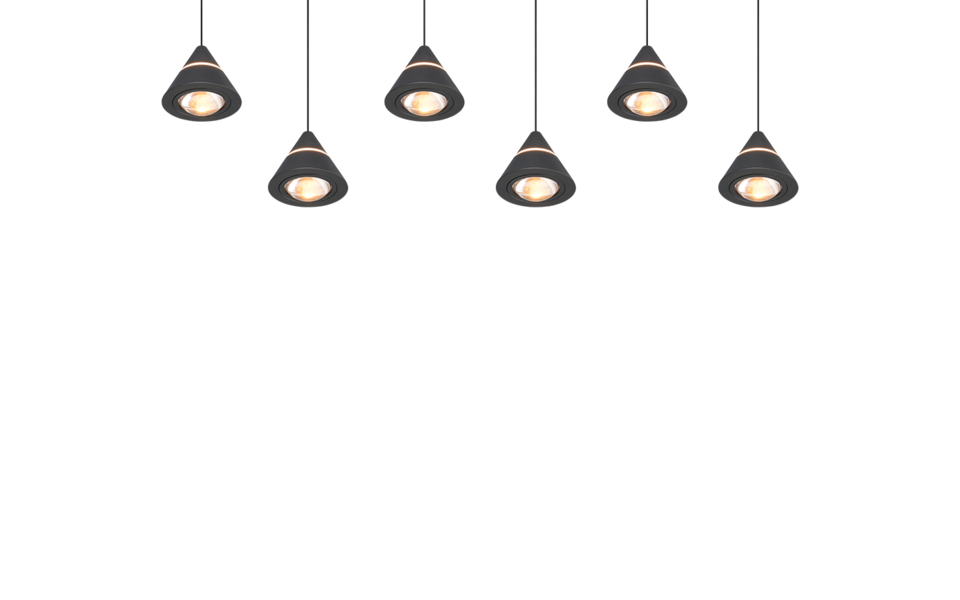Trio Lighting Trio ROMEO pendant light | black | Ø 75 cm | IP20 | 200 cm
