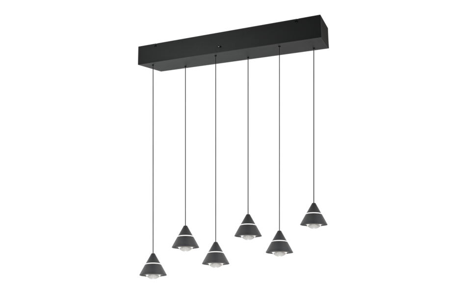 Trio Lighting Trio ROMEO pendant light | black | Ø 75 cm | IP20 | 200 cm