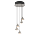 Trio Lighting Trio ROMEO hanglamp | LED | nikkel mat | Ø 28 cm | IP20 | 5x 7W | 700 lm | 2300+3000+4000K | niet dimbaar