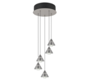 Trio Lighting Trio ROMEO hanglamp | LED | nikkel mat | Ø 28 cm | IP20 | 5x 7W | 700 lm | 2300+3000+4000K | niet dimbaar