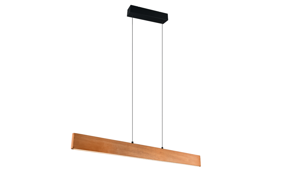 Trio Lighting Trio EDGEWOOD pendant light | 26W | wood | IP20 | 180 cm