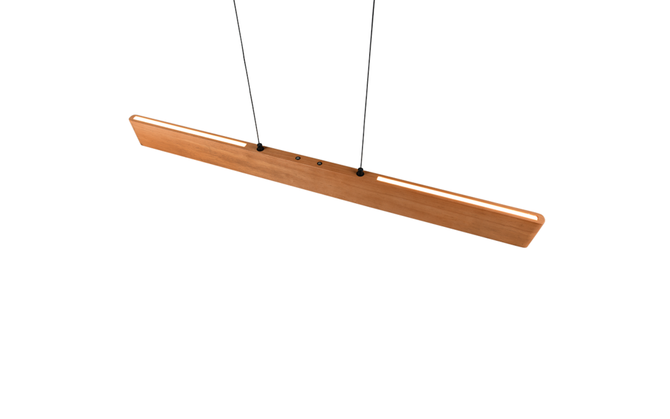 Trio Lighting Trio EDGEWOOD hanglamp | LED | houtkleur | 115 x 9 cm | IP20 | 1x 27W | 3100 lm | 2700-6000K | dimbaar