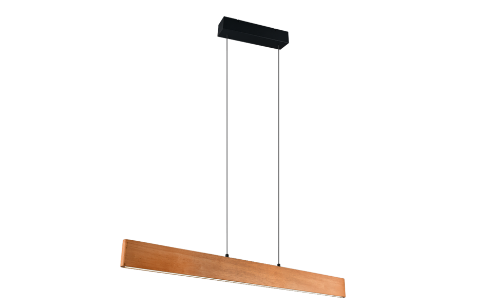 Trio Lighting Trio EDGEWOOD pendant light | 26W | wood | IP20 | 180 cm