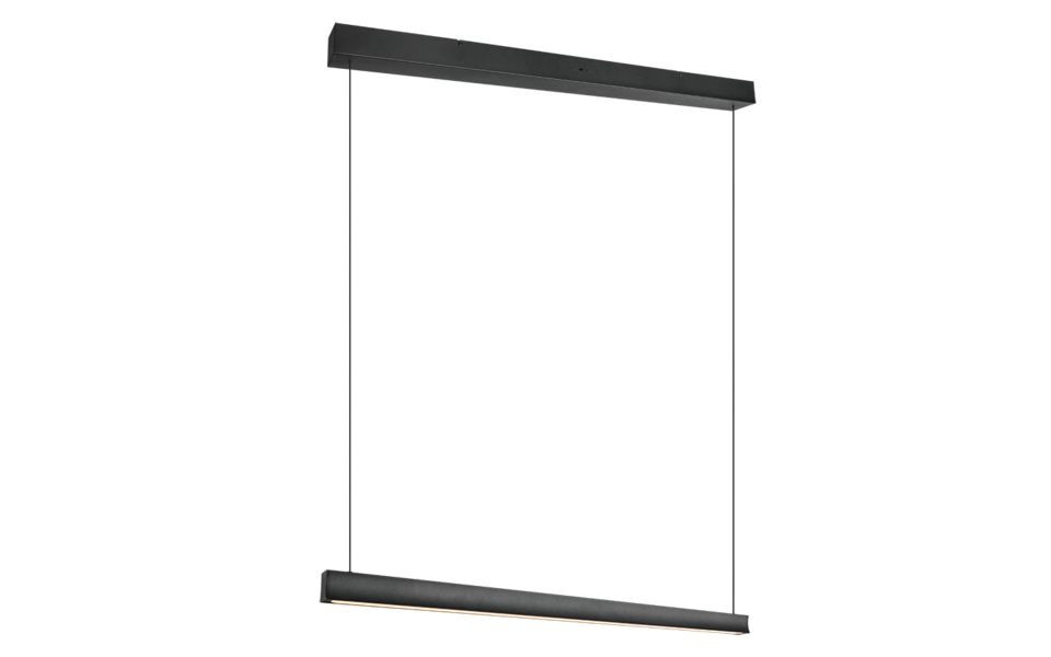 Trio Lighting Trio WALLACE hanglamp | LED | mat zwart | 112,5 x 9 cm | IP20 | 1x 29W | 3500 lm | 2300+3000+4000K | dimbaar