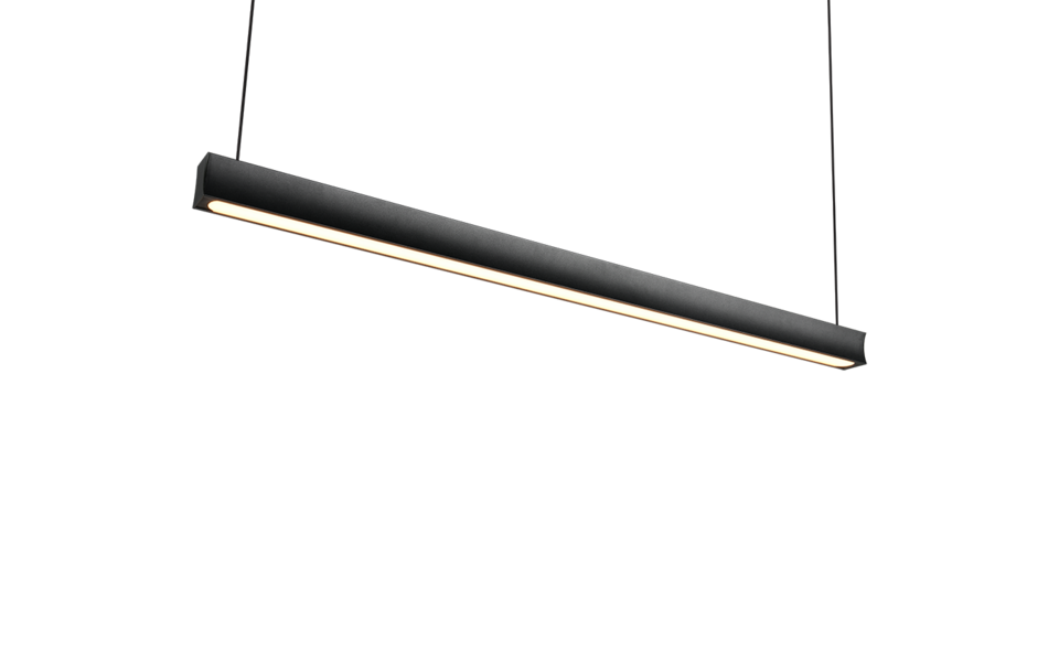 Trio Lighting Trio WALLACE hanglamp | LED | mat zwart | 112,5 x 9 cm | IP20 | 1x 29W | 3500 lm | 2300+3000+4000K | dimbaar