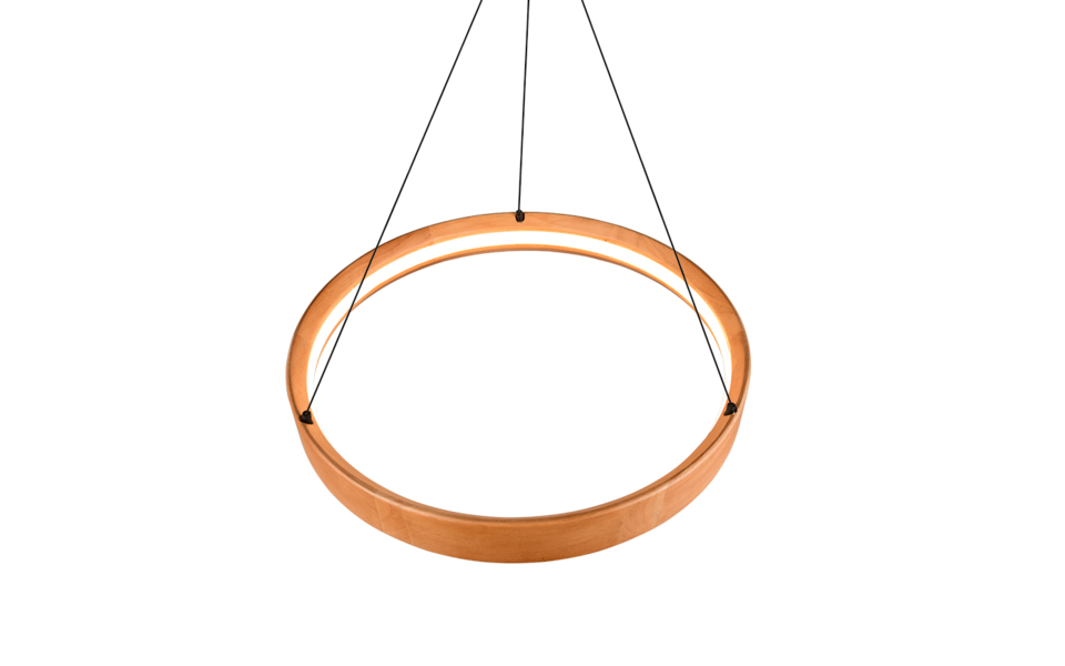 Trio Lighting Trio LYNWOOD pendant light | 28W | wood | Ø 50 cm | IP20 | 150 cm