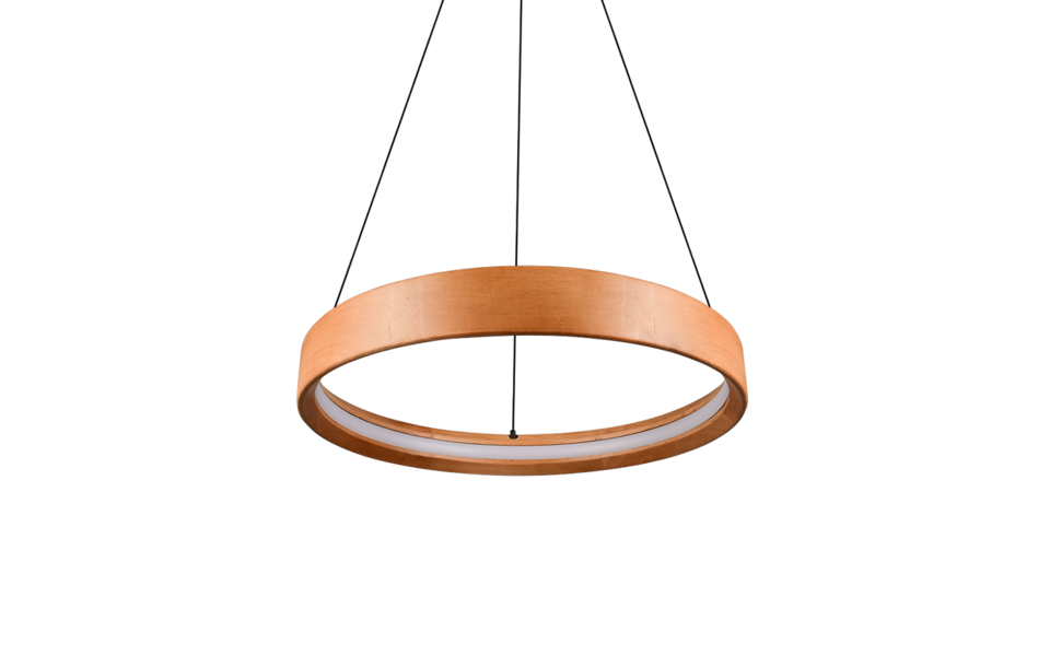 Trio Lighting Trio LYNWOOD pendant light | 28W | wood | Ø 50 cm | IP20 | 150 cm