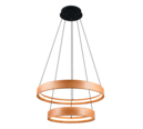 Trio Lighting Trio LYNWOOD hanglamp | LED | houtkleur | Ø 60 cm | IP20 | 1x 37W | 4300 lm | 3000K | dimbaar