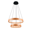 Trio Lighting Trio LYNWOOD pendant light | 38W | wood | Ø 60 cm | IP20 | 150 cm
