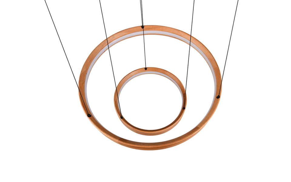 Trio Lighting Trio LYNWOOD pendant light | 38W | wood | Ø 60 cm | IP20 | 150 cm