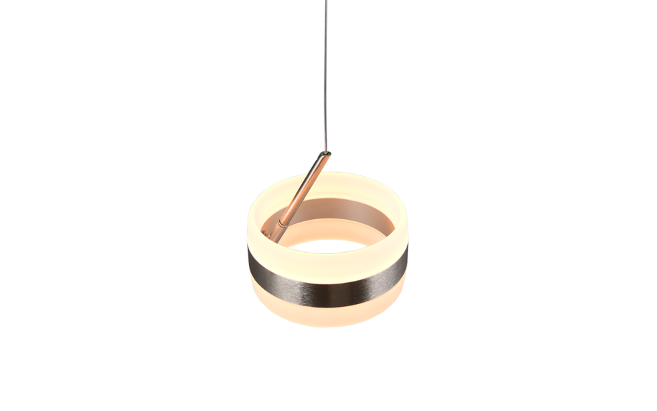 Trio Lighting Trio DIOS hanglamp | LED | nikkel mat | Ø 15,5 cm | IP20 | 1x 8W | 800 lm | 2300+3000+4000K | dimbaar Trio Lighting Trio DIOS hanglamp | LED | nikkel mat | Ø 15,5 cm | IP20 | 1x 8W | 800 lm | 2300+3000+4000K | dimbaar