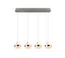 Trio Lighting Trio DIOS hanglamp | LED | nikkel mat | Ø 15,5 cm | IP20 | 4x 8W | 800 lm | 2300+3000+4000K | dimbaar