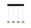 Trio Lighting Trio DIOS hanglamp | LED | mat zwart | Ø 15,5 cm | IP20 | 4x 8W | 800 lm | 2300+3000+4000K | dimbaar