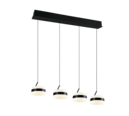 Trio Lighting Trio DIOS LED pendant light | 4x 8W 1000lm 4000K | black | Ø 85 cm | IP20 | 150 cm