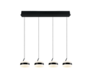 Trio Lighting Trio DIOS hanglamp | LED | mat zwart | Ø 15,5 cm | IP20 | 4x 8W | 800 lm | 2300+3000+4000K | dimbaar