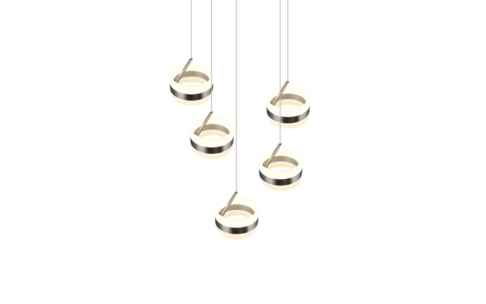 Trio Lighting Trio DIOS LED pendant light | 5x 8W 1000lm 4000K | Ø 45 cm | IP20 | 150 cm