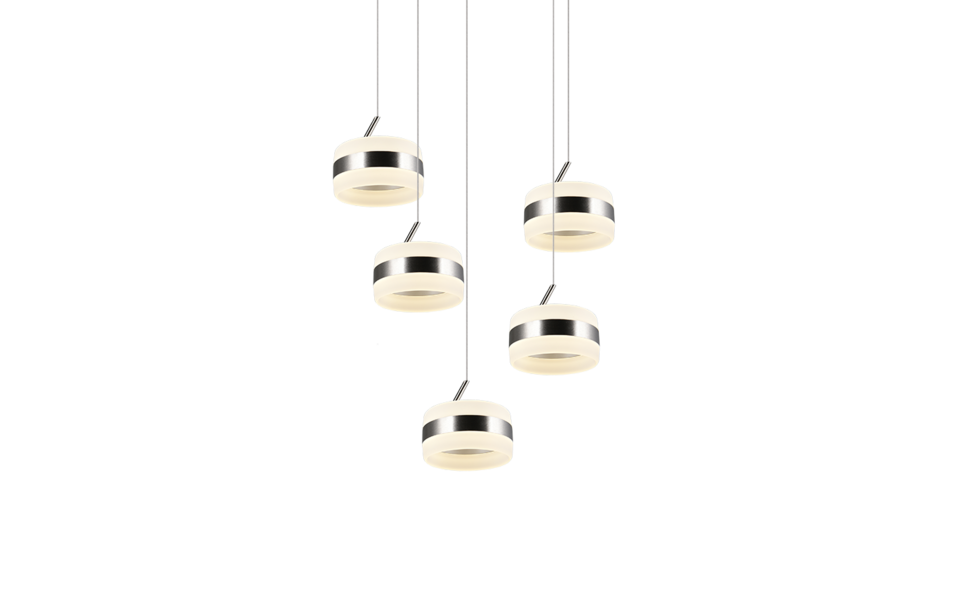 Trio Lighting Trio DIOS LED pendant light | 5x 8W 1000lm 4000K | Ø 45 cm | IP20 | 150 cm