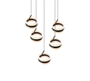 Trio Lighting Trio DIOS hanglamp | LED | mat zwart | Ø 45 cm | IP20 | 5x 8W | 800 lm | 2300+3000+4000K | dimbaar