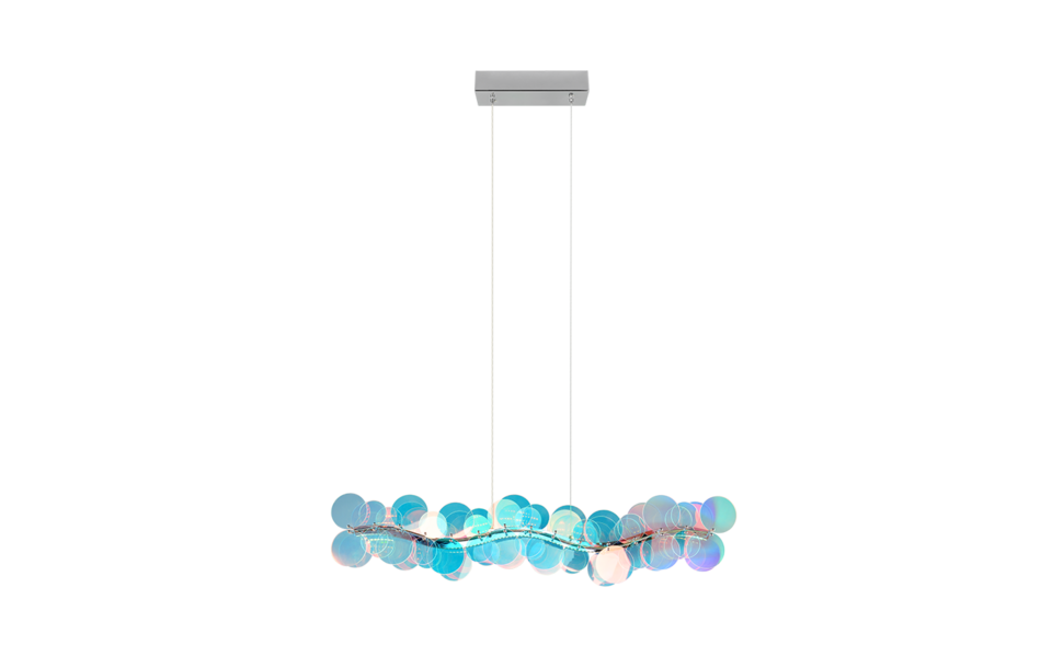 Trio Lighting Trio PULSE hanglamp | LED | transparant iriserend | 86 x 7,5 cm | IP20 | 1x 18W | 2000 lm | 4000K | dimbaar Trio Lighting Trio PULSE hanglamp | LED | transparant iriserend | 86 x 7,5 cm | IP20 | 1x 18W | 2000 lm | 4000K | dimbaar