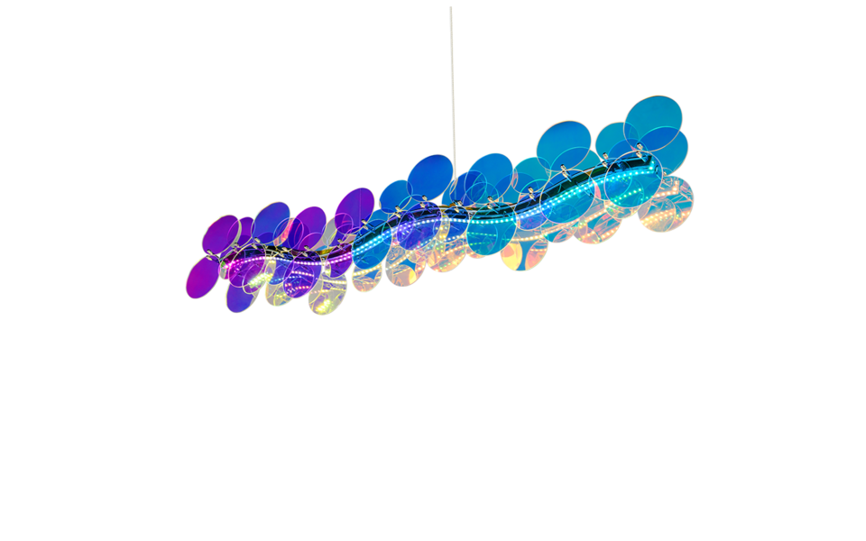 Trio Lighting Trio PULSE hanglamp | LED | transparant iriserend | 86 x 7,5 cm | IP20 | 1x 18W | 2000 lm | 4000K | dimbaar Trio Lighting Trio PULSE hanglamp | LED | transparant iriserend | 86 x 7,5 cm | IP20 | 1x 18W | 2000 lm | 4000K | dimbaar