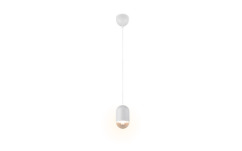 Trio Lighting Trio NARA hanglamp | E27 Fitting | wit mat | Ø 11 cm | IP20 | excl. 1x E27 | max. 15W Trio Lighting Trio NARA hanglamp | E27 Fitting | wit mat | Ø 11 cm | IP20 | excl. 1x E27 | max. 15W