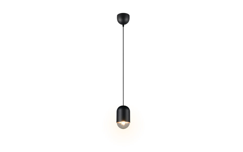 Trio Lighting Trio NARA hanglamp | E27 Fitting | mat zwart | Ø 11 cm | IP20 | excl. 1x E27 | max. 15W Trio Lighting Trio NARA hanglamp | E27 Fitting | mat zwart | Ø 11 cm | IP20 | excl. 1x E27 | max. 15W
