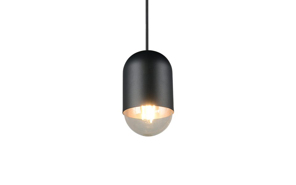 Trio Lighting Trio NARA pendant light | 1x E27 max 40W | black | Ø 10.5 cm | IP20 | 150 cm Trio Lighting Trio NARA pendant light | 1x E27 max 40W | black | Ø 10.5 cm | IP20 | 150 cm
