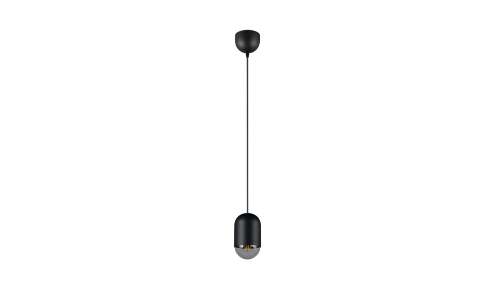Trio Lighting Trio NARA pendant light | 1x E27 max 40W | black | Ø 10.5 cm | IP20 | 150 cm Trio Lighting Trio NARA pendant light | 1x E27 max 40W | black | Ø 10.5 cm | IP20 | 150 cm