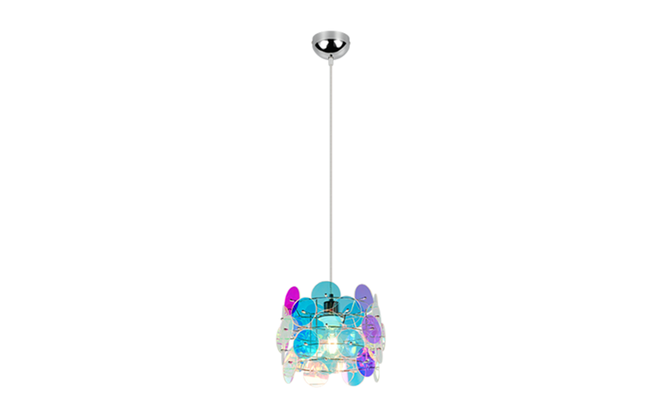 Trio Lighting Trio IRIDE hanglamp | E27 Fitting | transparant iriserend | Ø 25 cm | IP20 | excl. 1x E27 | max. 10W Trio Lighting Trio IRIDE hanglamp | E27 Fitting | transparant iriserend | Ø 25 cm | IP20 | excl. 1x E27 | max. 10W