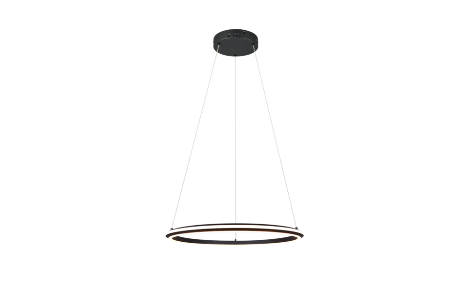 Trio Lighting Trio AMADOR hanglamp | LED | mat zwart | Ø 75 cm | IP20 | 1x 48W | 5800 lm | 2300+3000+4000K | dimbaar