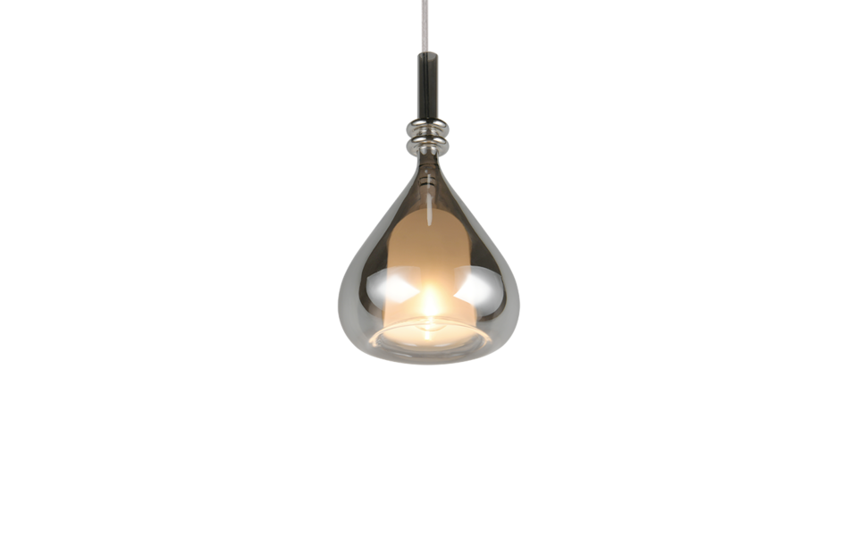 Trio Lighting Trio ALDEA hanglamp | E14 Fitting | wit mat met verchroomd | Ø 12 cm | IP20 | excl. 1x E14 | max. 10W Trio Lighting Trio ALDEA hanglamp | E14 Fitting | wit mat met verchroomd | Ø 12 cm | IP20 | excl. 1x E14 | max. 10W