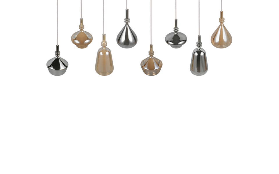 Trio Lighting Trio ALDEA hanglamp | E14 Fitting | wit mat met verchroomd met amber | 115 x 24 cm | IP20 | excl. 8x E14 | max. 10W Trio Lighting Trio ALDEA hanglamp | E14 Fitting | wit mat met verchroomd met amber | 115 x 24 cm | IP20 | excl. 8x E14 | max. 10W