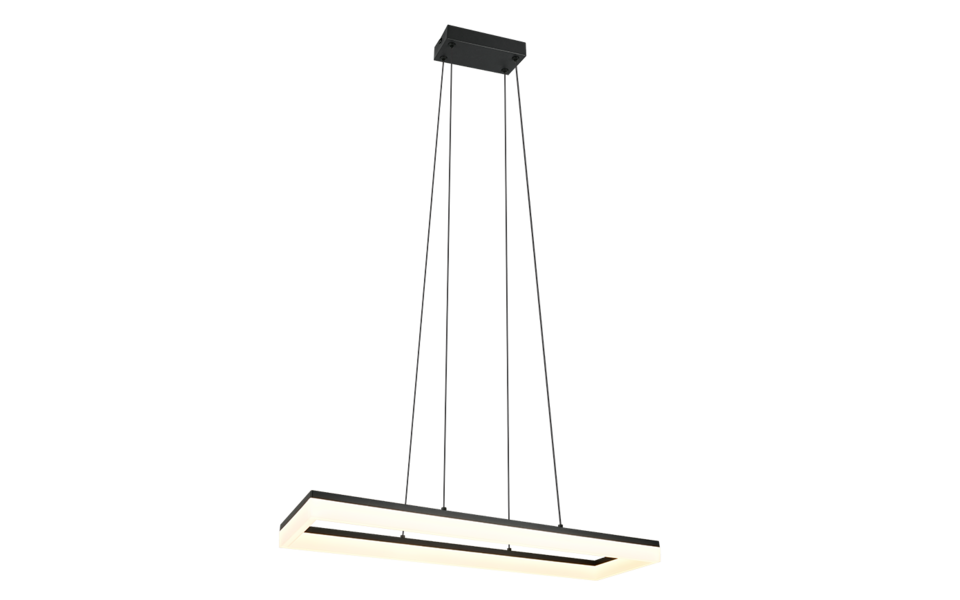 Trio Lighting Trio CAMINO hanglamp | LED | mat zwart | 70 x 20 cm | IP20 | 1x 27W | 3400 lm | 3000K Trio Lighting Trio CAMINO hanglamp | LED | mat zwart | 70 x 20 cm | IP20 | 1x 27W | 3400 lm | 3000K