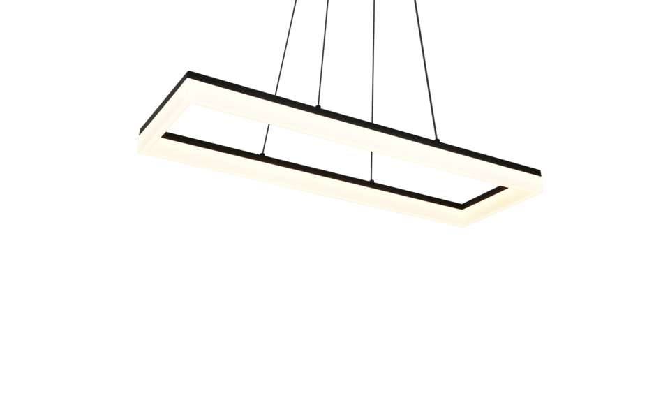 Trio Lighting Trio CAMINO hanglamp | LED | mat zwart | 70 x 20 cm | IP20 | 1x 27W | 3400 lm | 3000K Trio Lighting Trio CAMINO hanglamp | LED | mat zwart | 70 x 20 cm | IP20 | 1x 27W | 3400 lm | 3000K