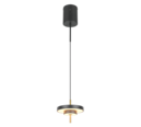 Trio Lighting Trio KEATON hanglamp | LED | zwart met goud | Ø 20 cm | IP20 | 1x 10W | 1200 lm | 2300+3000+4000K | dimbaar