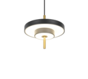 Trio Lighting Trio KEATON hanglamp | LED | zwart met goud | Ø 20 cm | IP20 | 1x 10W | 1200 lm | 2300+3000+4000K | dimbaar