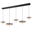 Trio Lighting Trio KEATON pendant light | 54W | black with gold | Ø 140 cm | IP20 | 150 cm