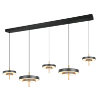 Trio KEATON pendant light | LED | black/gold | Ø 140 cm | IP20