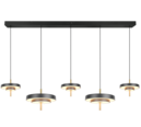 Trio Lighting Trio KEATON pendant light | 54W | black with gold | Ø 140 cm | IP20 | 150 cm