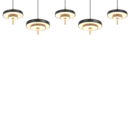 Trio Lighting Trio KEATON pendant light | 54W | black with gold | Ø 140 cm | IP20 | 150 cm