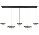 Trio Lighting Trio KEATON pendant light | 54W | black with gold | Ø 140 cm | IP20 | 150 cm