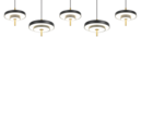 Trio Lighting Trio KEATON hanglamp | LED | zwart met goud | Ø 30 cm | IP20 | 1x 50W | 5900 lm | 2300+3000+4000K | dimbaar