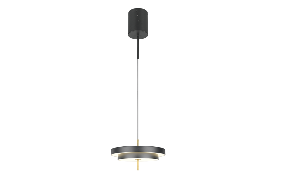 Trio Lighting Trio KEATON hanglamp | LED | zwart met goud | Ø 40 cm | IP20 | 1x 34,5W | 4000 lm | 2300+3000+4000K | dimbaar