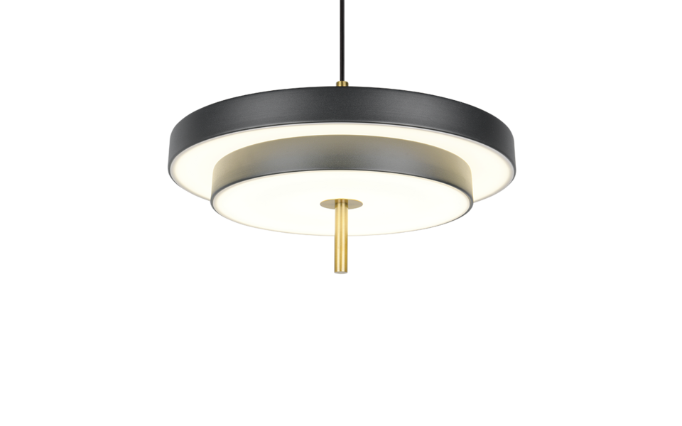 Trio Lighting Trio KEATON pendant light | 36W | black with gold | Ø 40 cm | IP20 | 150 cm