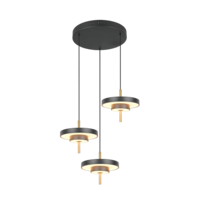 Trio KEATON pendant light | LED | black/gold | Ø 45 cm | IP20