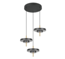 Trio Lighting Trio KEATON hanglamp | LED | zwart met goud | Ø 45 cm | IP20 | 3x 10W | 1200 lm | 2300+3000+4000K | dimbaar