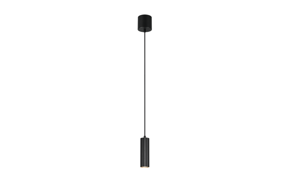 Trio Lighting Trio SOKA pendant light | 1x GU10 | black | Ø 9 cm | IP20 | 150 cm